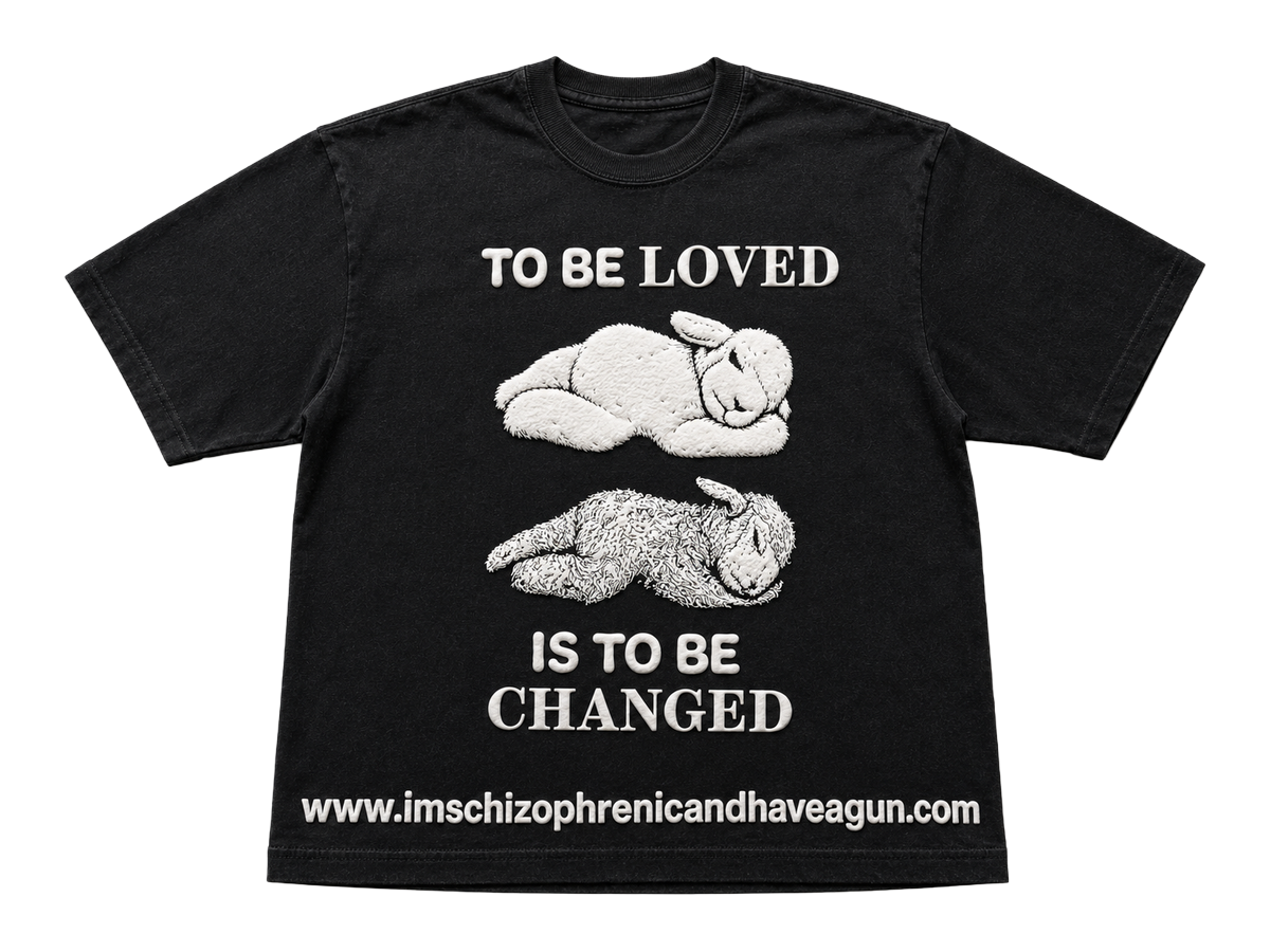 LAMB shirt — two lambs, to be loved is to be changed